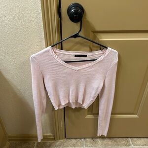 Brandy Melville Pink Long Sleeve Top